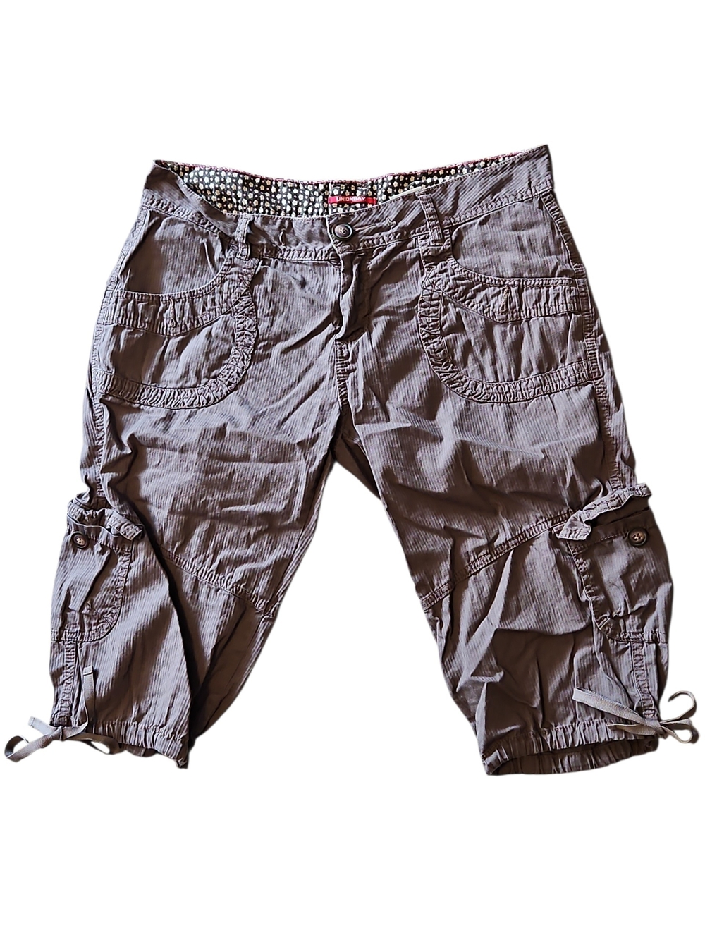 Women's Casual Cargo Bermuda Shorts in Light Taupe Brown Size 11 Unionbay